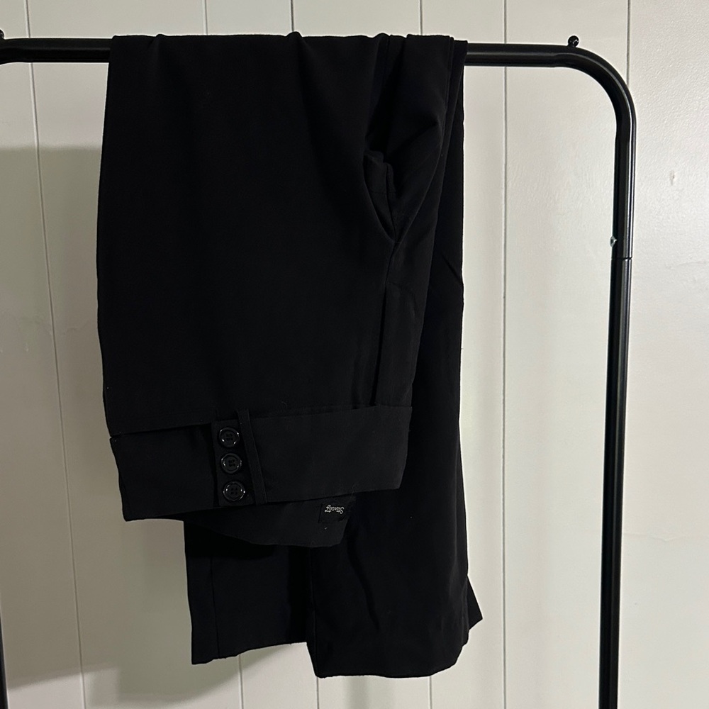 Star City Black Women's Dress Trousers - Button Cuff